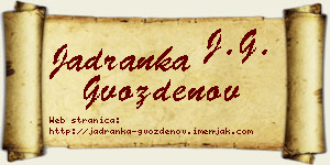 Jadranka Gvozdenov vizit kartica